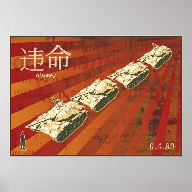 DISOBEY Tank Man Poster (Front)