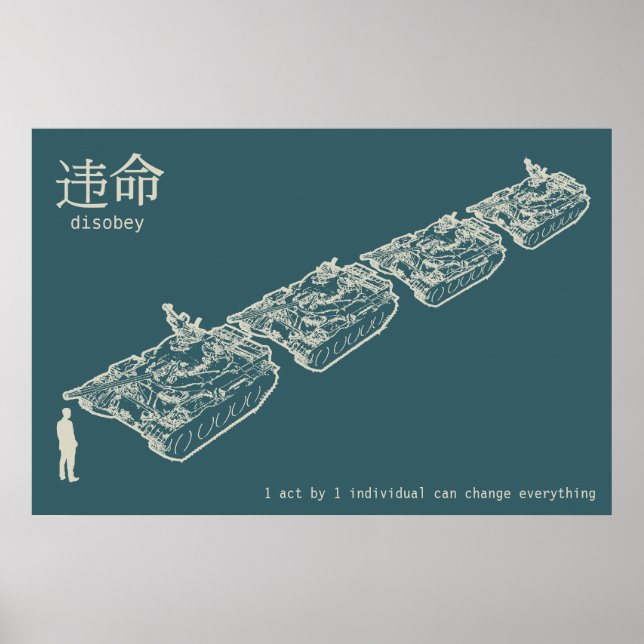 DISOBEY Tank Man Poster (Front)