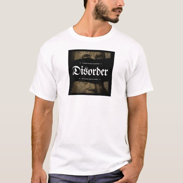 Disorder T-Shirt – Dark Aesthetic Gothic Typograph (Front)