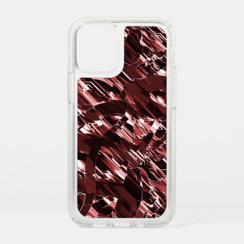 Disorganization of torn or poorly cut red blades speck iPhone 12 mini case