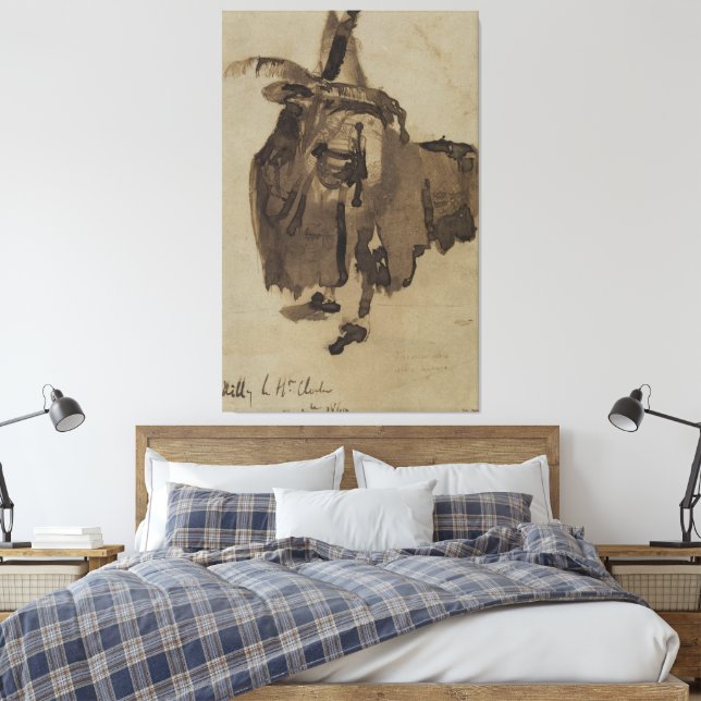  Disparecer sobre capa y sombrero  Canvas Print (Insitu(Bedroom))
