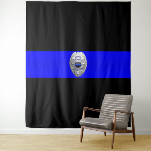 Dispatch Thin Blue Line Badge Tapestry