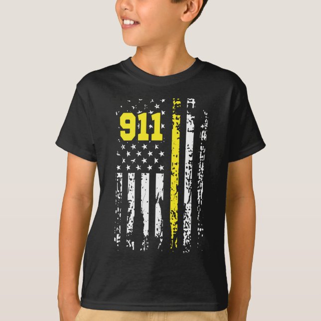 Dispatcher 911 First Responder USA Dispatcher Gift T-Shirt (Front)