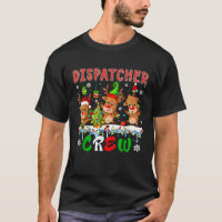 Dispatcher Crew Three Cute Santa Elf Reindeers Xma