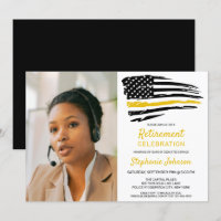 Dispatcher Custom Photo Thin Gold Line Retirement