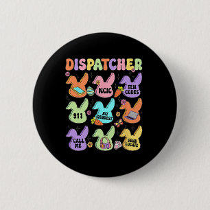 Dispatcher Easter Cute Bunny Coquette Cowgirl East Button