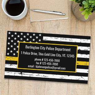 Dispatcher Fire Police Thin Yellow Line Business Card