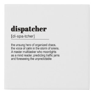 Dispatcher Gift, Police Faux Canvas Print
