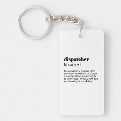 Dispatcher Gift Police Keychain