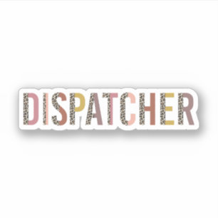 Dispatcher Leopard Print - Emergency Dispatcher Sticker