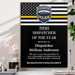 Dispatcher Of The Year Award 911 Department Logo Acrylic Print<br><div class="desc">Celebrate and show your appreciation to an outstanding Dispatcher with this Thin Gold Line Dispatcher Of The Year Award - American flag design in Dispatcher Flag colors , modern black gold design with custom fire, emergency or police department logo. Personalize this dispatcher award with dispatchers name, text with law enforcement,...</div>