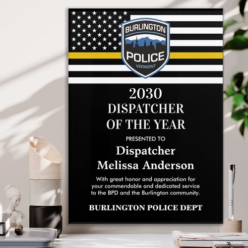 Dispatcher Of The Year Award 911 Department Logo Acrylic Print