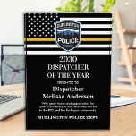 Dispatcher Of The Year Department Custom Logo Acrylic Award<br><div class="desc">Celebrate and show your appreciation to an outstanding Dispatcher with this Thin Gold Line Dispatcher Of The Year Award - American flag design in Dispatcher Flag colors , modern black gold design with custom fire, emergency or police department logo. Personalize this dispatcher award with dispatchers name, text with law enforcement,...</div>