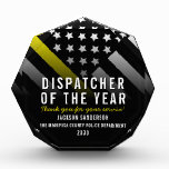 Dispatcher of the Year Employee Yellow Line Flag Acrylic Award