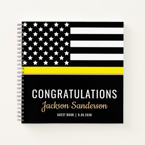 Dispatcher Retirement Party Thin Yellow Line Notebook