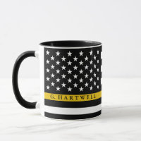 Dispatcher Styled American Flag Custom Name