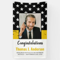 Dispatcher Thin Gold Line Custom Photo Retirement