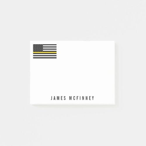 Dispatcher Thin Yellow Line American Flag 4 x 3 Post_it Notes