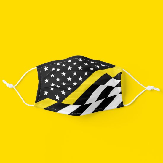 Dispatcher Thin Yellow Line American Flag Stars Cloth Face Mask