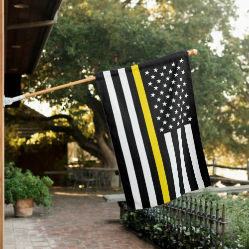Dispatcher Thin Yellow Line American Stars Stripes House Flag