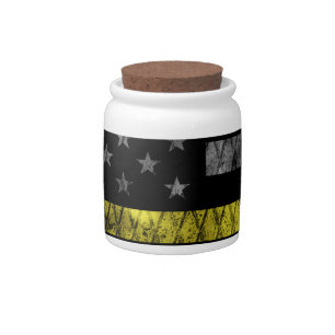 Dispatcher Thin Yellow Line Flag Candy Jar