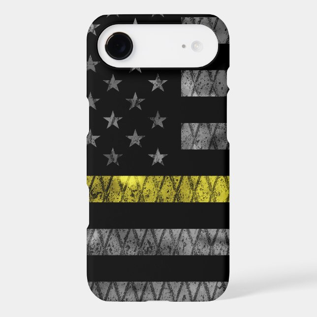 Dispatcher Thin Yellow Line Flag Case-Mate iPhone Case (Back)