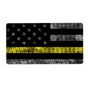 Dispatcher Thin Yellow Line Flag Label