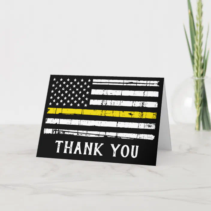 Dispatcher Gift Idea Thin Yellow line American Rustic Flag Thin Yellow Line Flag Wood