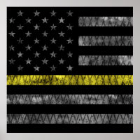 Dispatcher Thin Yellow Line Flag