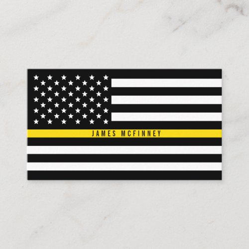 Dispatcher Thin Yellow Line Flag Professional Business Card