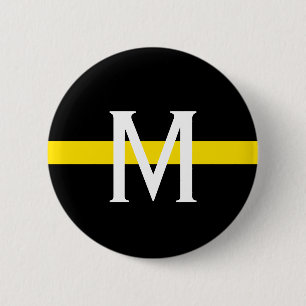 Dispatcher Thin Yellow Line Monogram Button