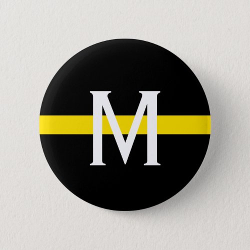 Dispatcher Thin Yellow Line Monogram Button