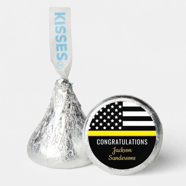 Dispatcher Yellow Line Congratulations Retirement Hershey®'s Kisses® (Front)