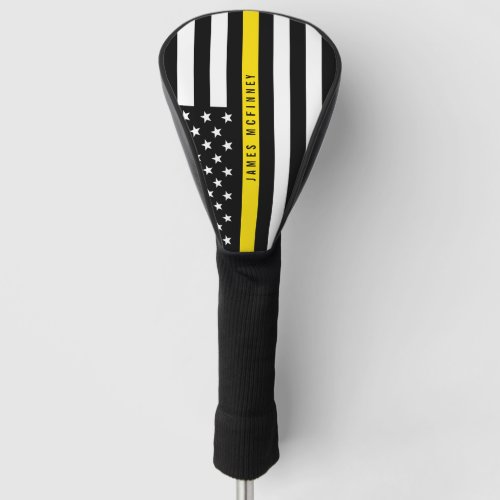 Dispatchers Thin Yellow Line Flag Monogram Golf Head Cover