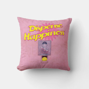 Dispense Happiness Throw Pillow