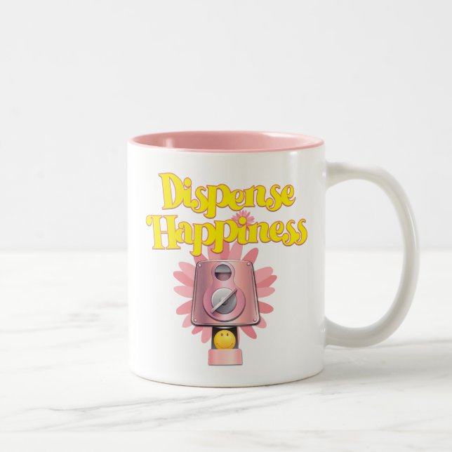 Dispense Happiness Two-Tone Coffee Mug (Right)