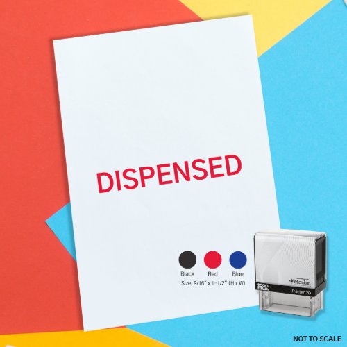 Dispensed Self Inking Rubber Stamp