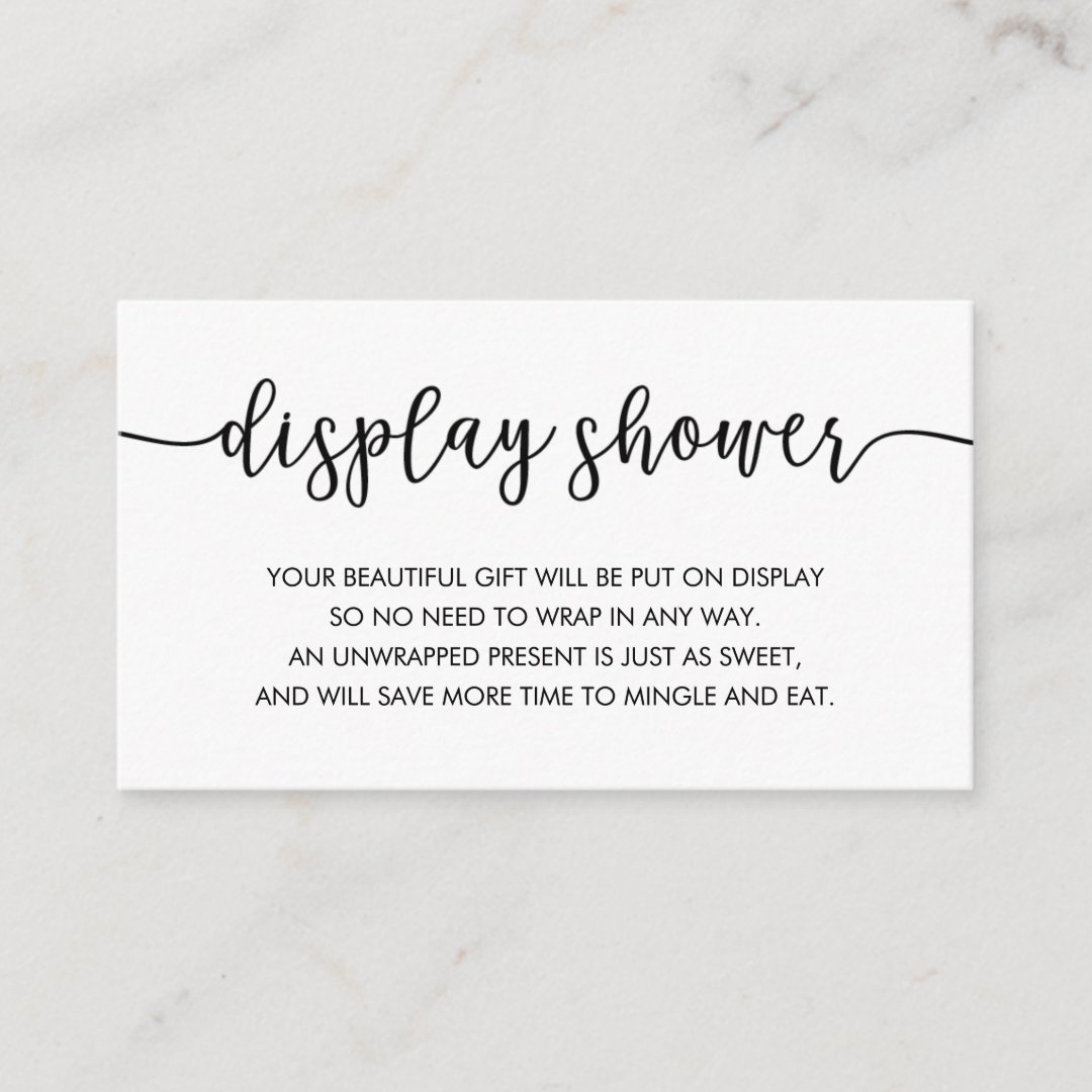 Display Baby Shower insert card | Zazzle