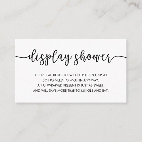 Display Baby Shower insert card