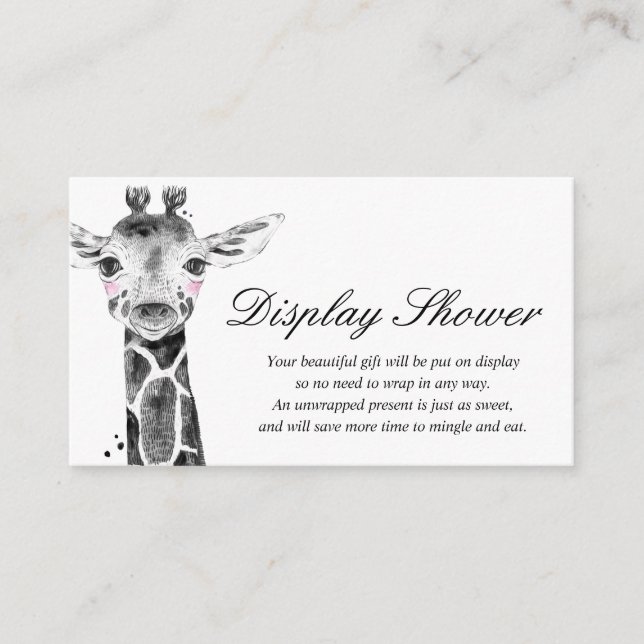 Display Baby Shower insert card (Front)