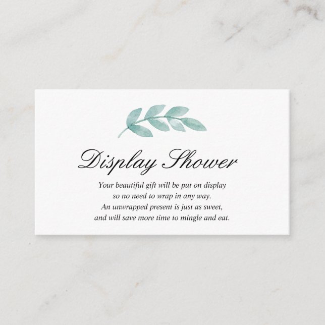 Display Baby Shower insert card (Front)