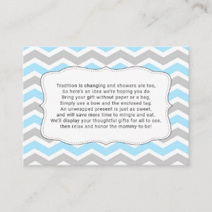 Display baby shower insert card, no wrap