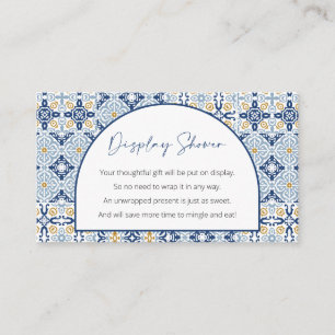 Display Baby Shower, Unwrapped Italian Theme Mini  Enclosure Card