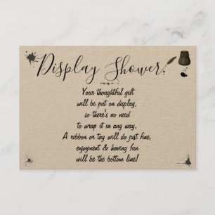 Display Bridal Wedding Shower Pen & Inkwell  Enclo Enclosure Card