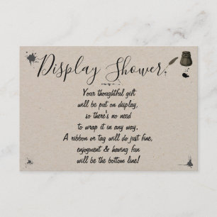 Display Bridal Wedding Shower Pen & Inkwell  Enclosure Card