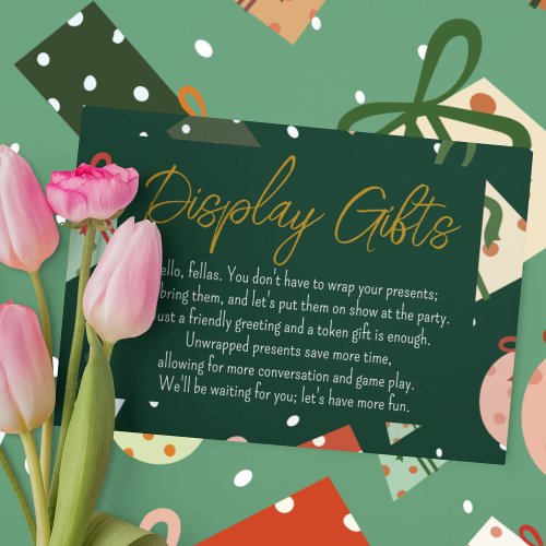 Display Gifts Enclosure Card