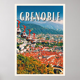 Display Grenoble Photo Vintage Poster