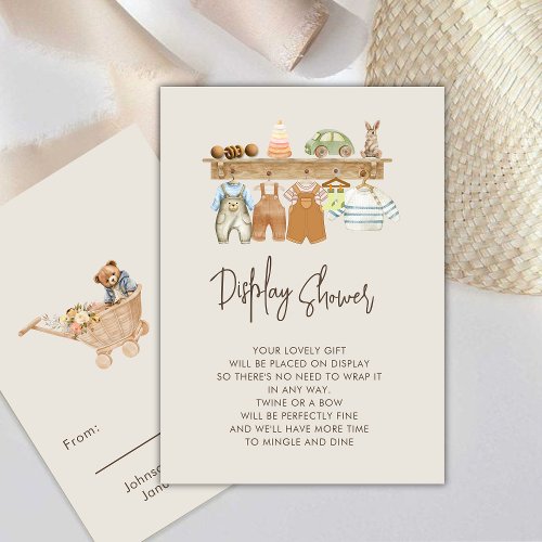 Display Shower Boho Nursery Gift Tag Enclosure Invitation