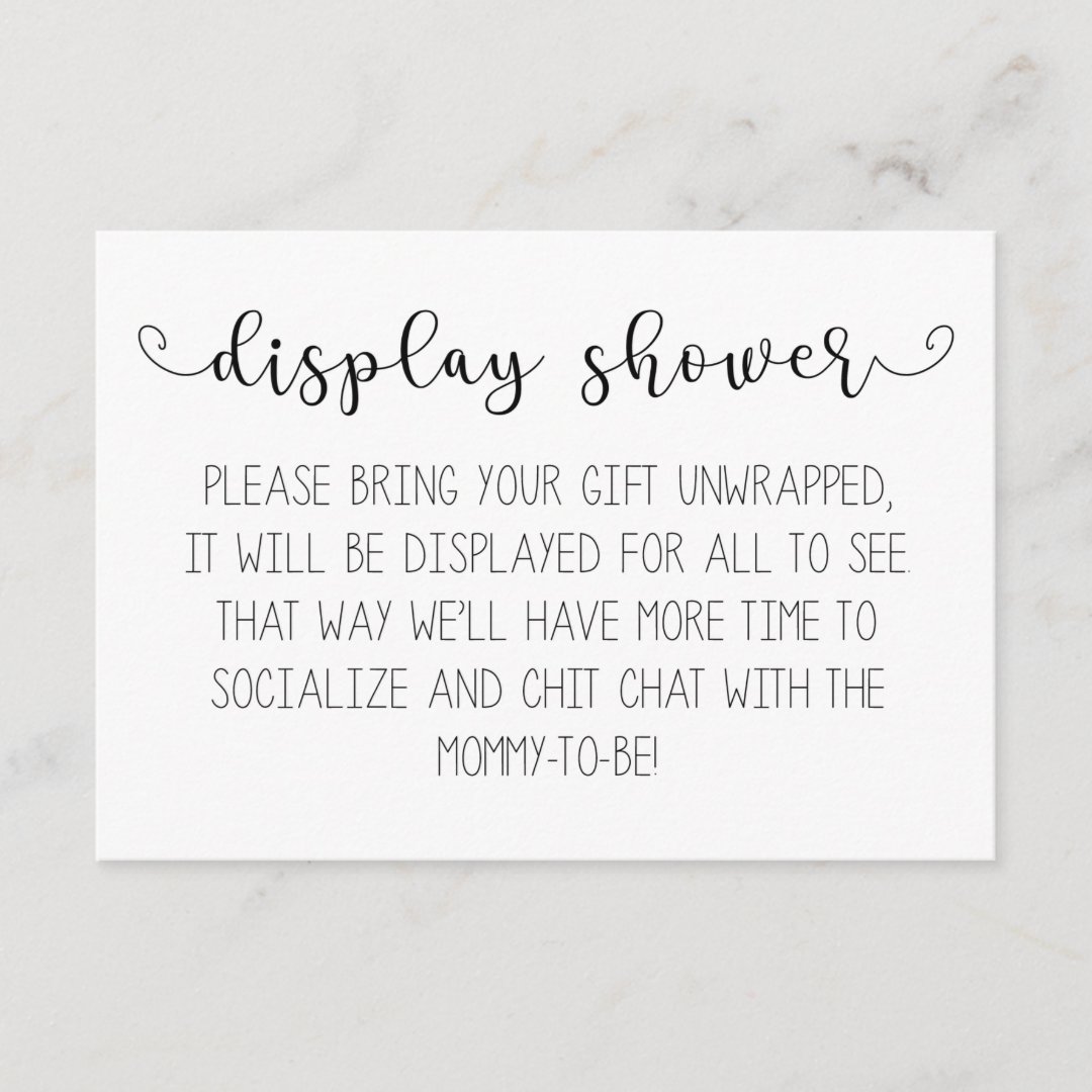 Display Shower Card | Zazzle