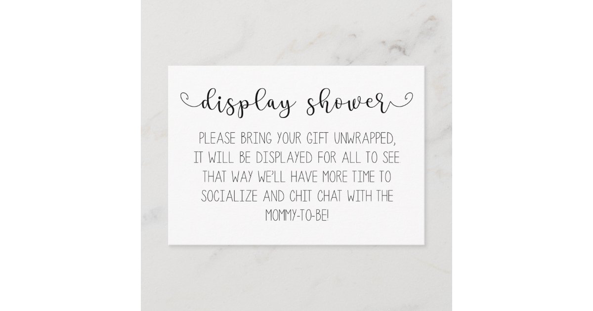 Display Shower Card | Zazzle